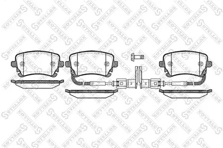 908 002-SX STELLOX Колодки дисковые задние